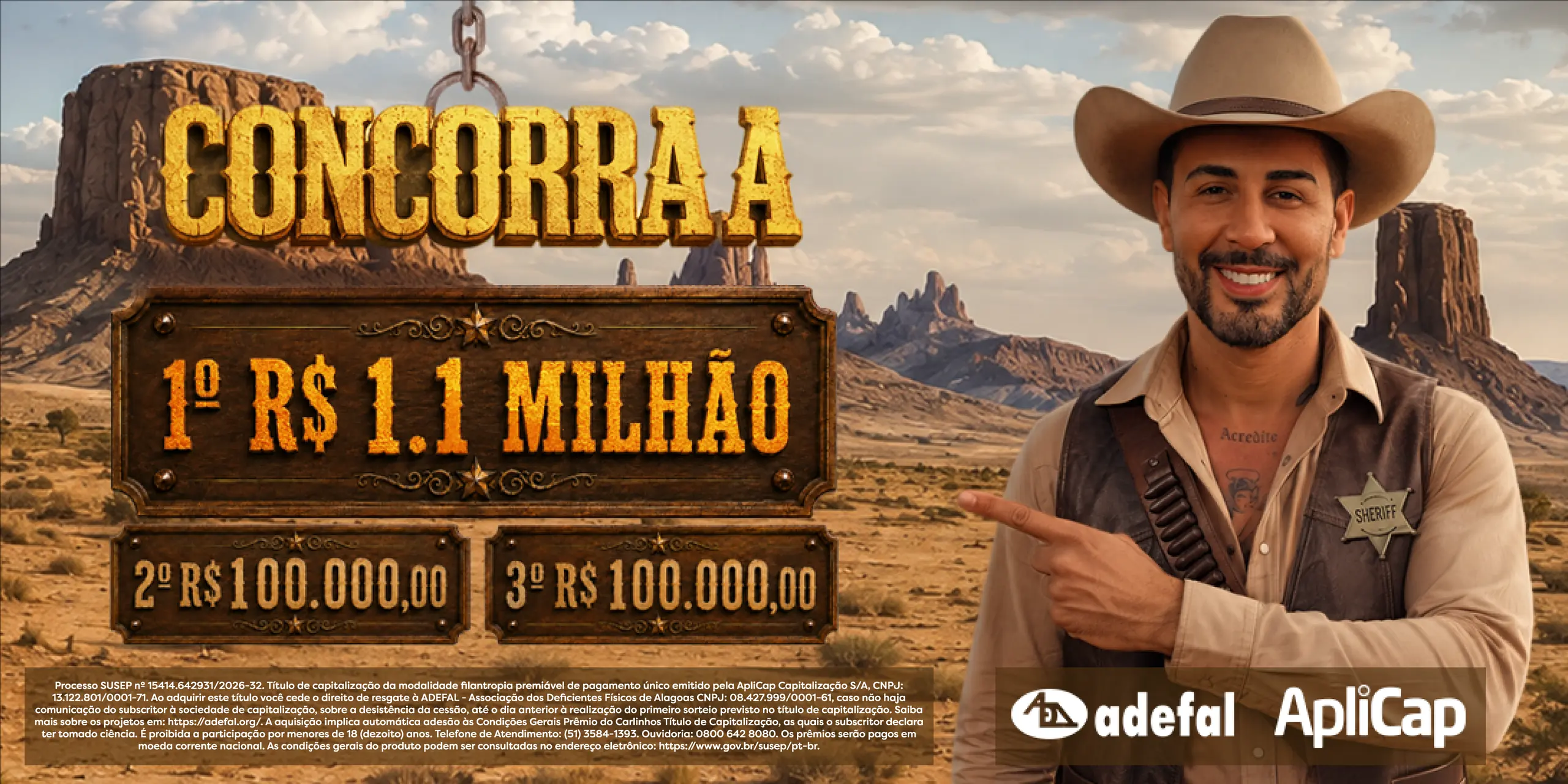 Concorra a R$ 1.1 Milhão - Prêmio do Carlinhos